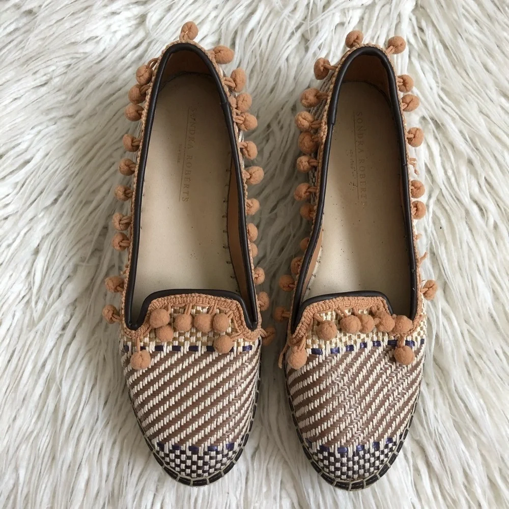 Sondra Roberts Ellie Pompom Platform Espadrille